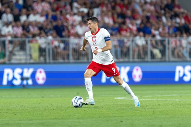 Croatia v Poland - UEFA Nations League 2024 25 League A Group A1 OSIJEK, CROATIA - SEPTEMBER 8: Player of Poland Robert Lewandowski in action during the UEFA Nations League 2024 25 League A Group A1 match between Croatia and Poland at on September 8, 2024 in Osijek, Croatia. (Photo by Borna Jaksic Pixsell MB Media Getty Images) DavorxJavorovic Pixsell