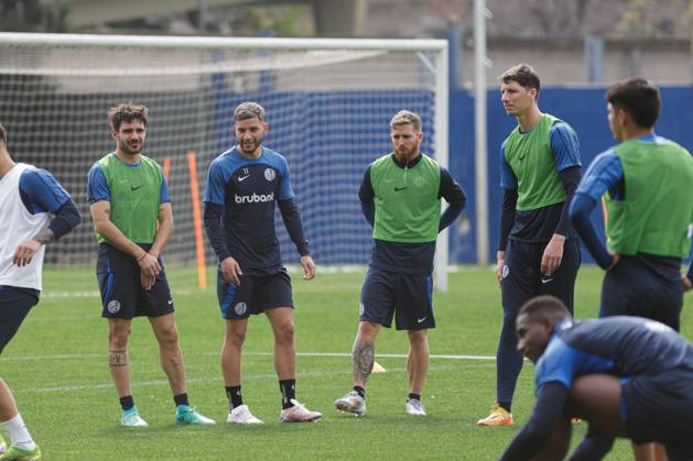 San Lorenzo Unveils New Signing Iker Muniain Iker Muniain with his teammates during training on his presentation day as a new player of San Lorenzo de Almagro at Estadio Pedro Bidegain in Buenos Aires, Argentina, on September 9, 2024. Ciudad Autonoma de Buenos Aires Argentina Copyright: xDaianaxPanzax originalFilename:panza-notitle240909_npzh3