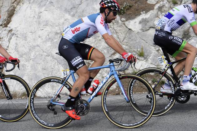 Paris - Nice 2017 - stage 8 NICE, FRANCE - MARCH 12 : DE GENDT Thomas (BEL) Rider of Team Lotto - Soudal pictured during stage 08 of the 75th edition of the Paris - Nice cycling race, a stage of 115,5 km with start and finish in Nice on March 12, 2017 in Nice, France, 12 03 2017 Nice France Copyright: xNicoxVereeckenx 10632311-104