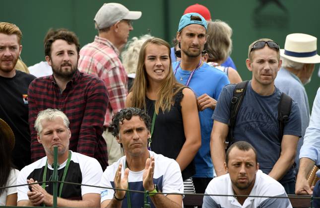 The Championships Wimbledon 2017 - Day Two LONDON, UNITED KINGDOM - JULY 04 : Ruben Bemelmans and his girlfriend watching the game Steve Darcis of Belgium during his first match at the championships Wimbledon 2017 vs Richardas Berankis (LTU) (USA) July 04, 2017 in London, United Kingdom , 4 07 2017 London United Kingdom  Copyright: xPhilippexCrochetx 10652229-029