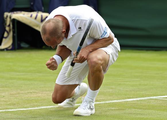 The Championships Wimbledon 2017 - Day Two LONDON, UNITED KINGDOM - JULY 04 : Steve Darcis of Belgium pictured during his first winning match at the championships Wimbledon 2017 vs Richardas Berankis (LTU) (USA) July 04, 2017 in London, United Kingdom , 4 07 2017 London United Kingdom  Copyright: xPhilippexCrochetx 10652229-100