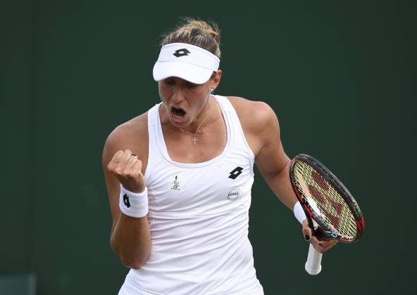 The Championships Wimbledon 2017 - Day Two LONDON, UNITED KINGDOM - JULY 04 : Yanina Wickmayer of Belgium pictured during her first winning match at the championships Wimbledon 2017 vs Kateryna Bondarenko (UKR) on July 04, 2017 in London, United Kingdom , 4 07 2017 London United Kingdom  Copyright: xPhilippexCrochetx 10652229-125