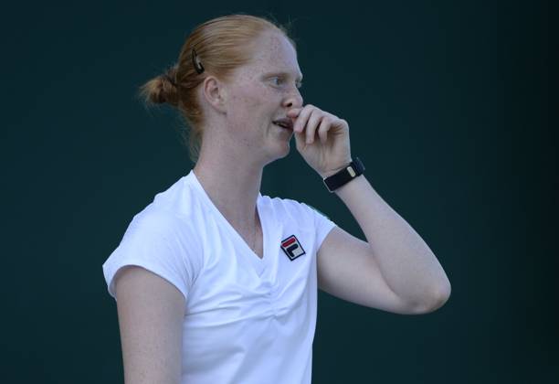 The Championships Wimbledon 2017 - Day Two LONDON, UNITED KINGDOM - JULY 04 : Alison Van Uytvanck of Belgium pictured during her first match at the championships Wimbledon 2017 vs Ekaterina Makanrova (RUS) on July 04, 2017 in London, United Kingdom , 4 07 2017 London United Kingdom  Copyright: xPhilippexCrochetx 10652229-181
