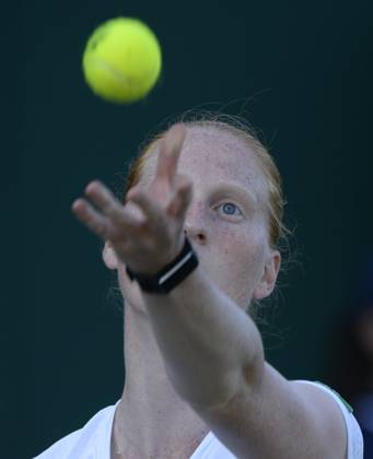 The Championships Wimbledon 2017 - Day Two LONDON, UNITED KINGDOM - JULY 04 : Alison Van Uytvanck of Belgium pictured during her first match at the championships Wimbledon 2017 vs Ekaterina Makanrova (RUS) on July 04, 2017 in London, United Kingdom , 4 07 2017 London United Kingdom  Copyright: xPhilippexCrochetx 10652229-186