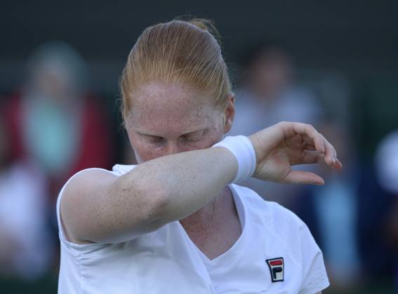 The Championships Wimbledon 2017 - Day Two LONDON, UNITED KINGDOM - JULY 04 : Alison Van Uytvanck of Belgium pictured during her first match at the championships Wimbledon 2017 vs Ekaterina Makanrova (RUS) on July 04, 2017 in London, United Kingdom , 4 07 2017 London United Kingdom  Copyright: xPhilippexCrochetx 10652229-187