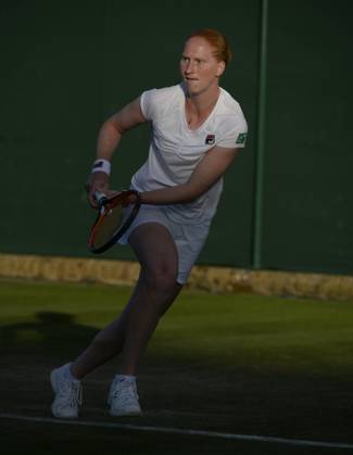 The Championships Wimbledon 2017 - Day Two LONDON, UNITED KINGDOM - JULY 04 : Alison Van Uytvanck of Belgium pictured during her first match at the championships Wimbledon 2017 vs Ekaterina Makanrova (RUS) on July 04, 2017 in London, United Kingdom , 4 07 2017 London United Kingdom  Copyright: xPhilippexCrochetx 10652229-198
