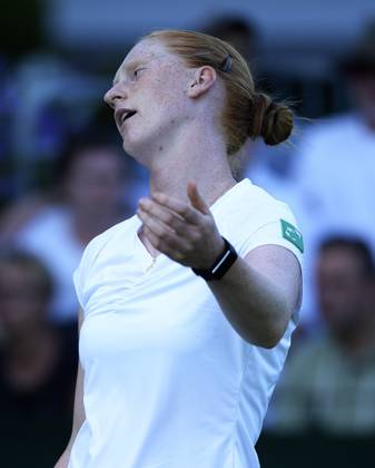 The Championships Wimbledon 2017 - Day Two LONDON, UNITED KINGDOM - JULY 04 : Alison Van Uytvanck of Belgium pictured during her first match at the championships Wimbledon 2017 vs Ekaterina Makanrova (RUS) on July 04, 2017 in London, United Kingdom , 4 07 2017 London United Kingdom  Copyright: xPhilippexCrochetx 10652229-204
