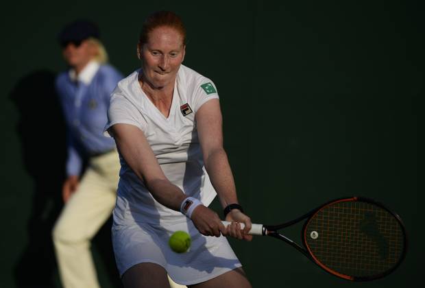 The Championships Wimbledon 2017 - Day Two LONDON, UNITED KINGDOM - JULY 04 : Alison Van Uytvanck of Belgium pictured during her first match at the championships Wimbledon 2017 vs Ekaterina Makanrova (RUS) on July 04, 2017 in London, United Kingdom , 4 07 2017 London United Kingdom  Copyright: xPhilippexCrochetx 10652229-206
