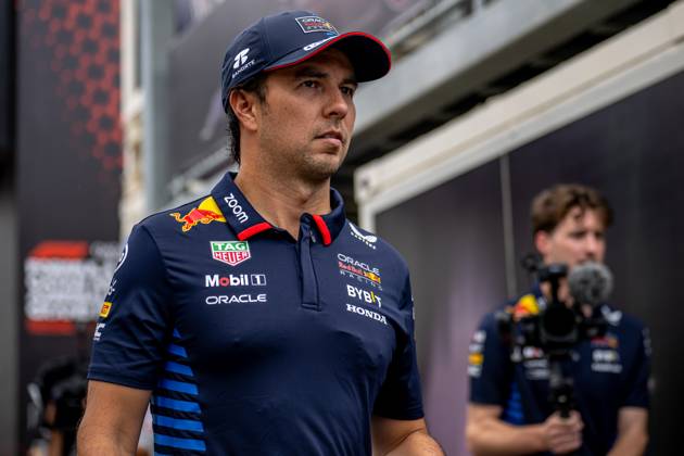BAKU, AZERBAIJAN: Sergio Perez, racing for the Red Bull Racing team during the 2024 Formula 1 Azerbaijan Grand Prix at the Baku City Circuit in Baku, Azerbaijan