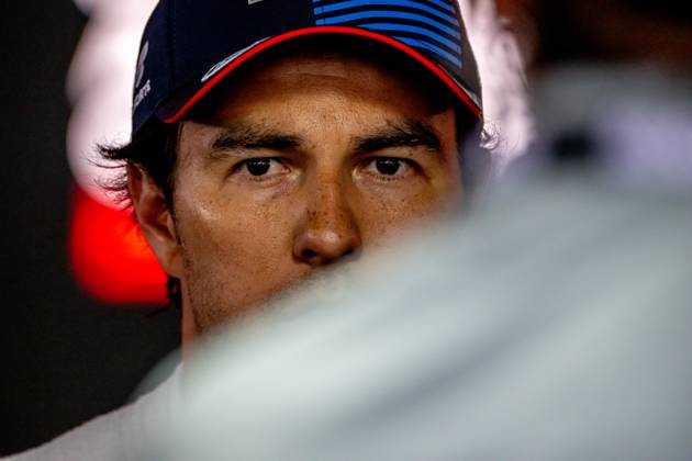 BAKU, AZERBAIJAN: Sergio Perez, racing for the Red Bull Racing team during the 2024 Formula 1 Azerbaijan Grand Prix at the Baku City Circuit in Baku, Azerbaijan