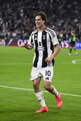 Juventus FC v PSV Eindhoven - UEFA Champions League Kenan Yildiz of Juventus FC celebrates during the UEFA Champions League football match between Juventus FC and PSV Eindhoven. Turin Italy Copyright: xNicolòxCampox