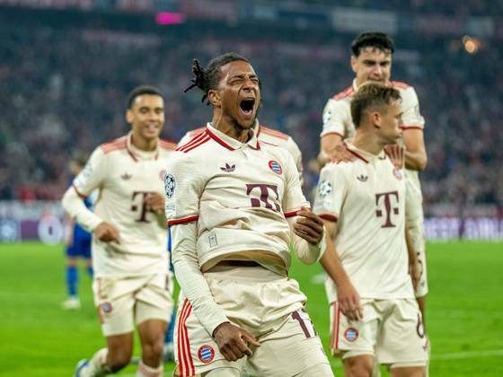 Goal for 3 0 by Michael Olise FC Bayern Muenchen, 17 , GER, FC Bayern Muenchen vs GNK Dinamo Zagreb, Football, Champions League, Matchday 1, Season 2024 2025, 17 09 2024, Eibner Pressefoto Sascha Walther GER, FC Bayern Muenchen vs GNK Dinamo Zagreb, Football, Champions League, Matchday 1, Season 2024 2025, 17 09 2024 Muenchen Copyright: xEibner-Pressefotox EP_EER