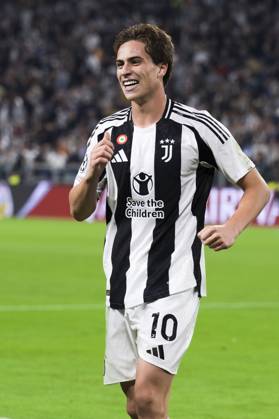 Juventus FC v PSV Eindhoven - UEFA Champions League Kenan Yildiz of Juventus FC celebrates during the UEFA Champions League football match between Juventus FC and PSV Eindhoven. Turin Italy Copyright: xNicolòxCampox