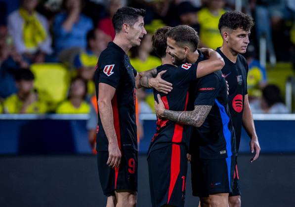 Soccer La Liga matchday 6 FC Villarreal FC Barcelona on 22 09 2024 at Estadio de la Ceramica in Villareal Goal celebration to 1 3 by Pablo Torre Carral Barcelona xPGSx