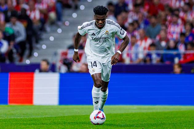 Soccer La Liga matchday 8 Atletico Madrid Real Madrid on 29 09 2024 at the Wanda Metropolitano in Madrid Aurelien Tchouameni Real xPGSx