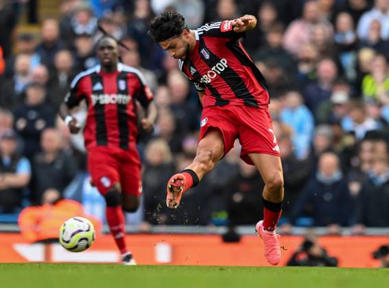 Manchester City v Fulham Premier League Raul Jimenez of Fulham during the Premier League match at the Etihad Stadium, Manchester UK Newspapers OUT Copyright: xKarlxVallantinex FIL-20724-0024