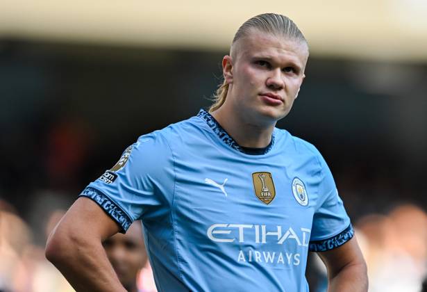 Manchester City v Fulham Premier League Erling Haaland of Manchester City during the Premier League match at the Etihad Stadium, Manchester UK Newspapers OUT Copyright: xKarlxVallantinex FIL-20724-0026