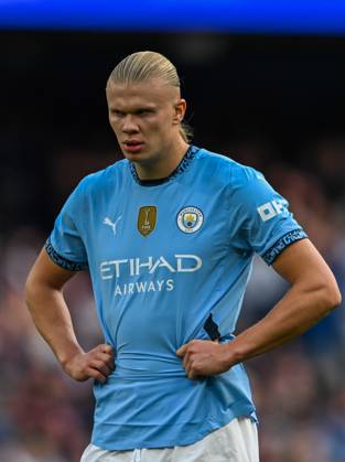 Manchester City v Fulham Premier League Erling Haaland of Manchester City during the Premier League match at the Etihad Stadium, Manchester UK Newspapers OUT Copyright: xKarlxVallantinex FIL-20724-0057