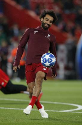 Liverpool v Paris Saint-Germain - UEFA Champions League - Group C - Anfield September 18, 2018 - Liverpool, United Kingdom - Liverpool forward Mohamed Salah warms up before the UEFA Champions League - Group C match at the Anfield Stadium, Liverpool. Picture date 18th September 2018. Picture credit should read: Andrew Yates Sportimage Liverpool United Kingdom EDITORIAL USE ONLY Copyright: xx ZUMA-20180918_zaf_si1_007.jpg AndrewxYatesx csmphototwo437286