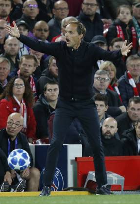 Liverpool v Paris Saint-Germain - UEFA Champions League - Group C - Anfield September 18, 2018 - Liverpool, United Kingdom - Thomas Tuchel coach of Paris Saint-Germain during the UEFA Champions League - Group C match at the Anfield Stadium, Liverpool. Picture date 18th September 2018. Picture credit should read: Andrew Yates Sportimage Liverpool United Kingdom EDITORIAL USE ONLY Copyright: xx ZUMA-20180918_zaf_si1_085.jpg AndrewxYatesx csmphototwo437305