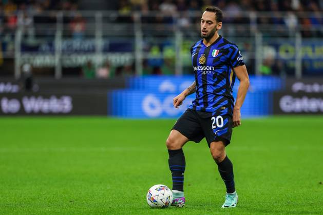 Hakan Calhanoglu of FC Internazionale seen in action during Serie A 2024 25 football match between FC Internazionale and Torino FC at San Siro Stadium Milan Italy on 05 October 2024. Milan Stadio Giuseppe Meazza Milan Italy Copyright: xEPhotopressx SP24-1010-016