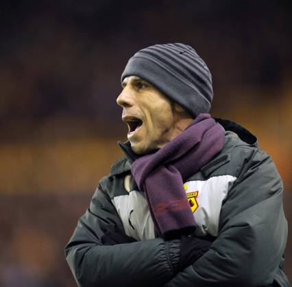 Soccer 2013: Wolverhampton Wanderers v Watford MAR 01 March 1, 2013 - Wolverhampton, United Kingdom - Watford manager Gianfranco Zola - Football Npower Championship - Wolverhampton Wanderers v Watford 1 3 2013 - Molineux - Wolverhampton - Picture Malcolm Couzens Sportimage Wolverhampton United Kingdom EDITORIAL USE ONLY Copyright: xx ZUMA-20130301_zaf_si1_033.jpg Sportimagex csmphoto726430
