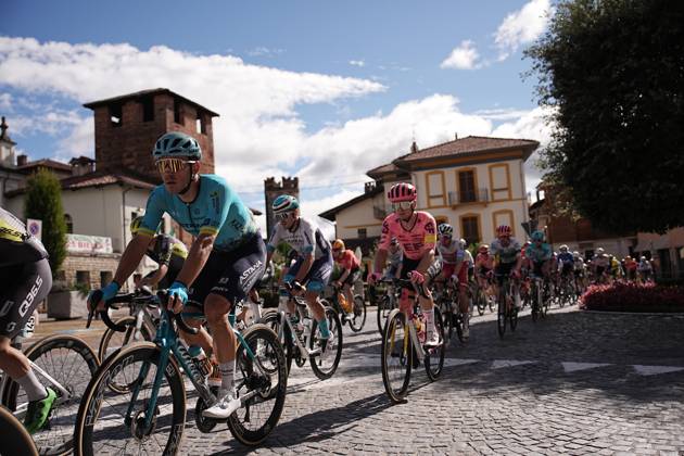The pack rides during the 108th edition of the Gran Piemonte 2024 a 182 km one day race from Valdengo to Borgomanero on October 10, 2024, Italy. Copyright: xMarcoxAlpozzi LaPressex