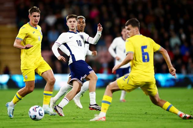 James McAtee of England. England U21, U 21 v Ukraine U21, UEFA U21 Championship 2025 Qualification, Group F, Football, Vitality Stadium, Bournemouth, UK, 11 Oct 2024 EDITORIAL USE ONLY No use with unauthorised audio, video, data, fixture lists, club league logos or live services. Online in-match use limited to 120 images, no video emulation. No use in betting, games or single club league player publications. Copyright: xJamesxMarsh Shutterstockx 14770309o