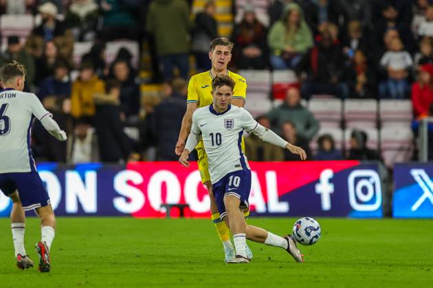 U21, U 21 England v Ukraine U21 UEFA EUROPEAN CHAMPIONSHIPS 11 10 2024. Group F Cole Palmer of England during the U21 UEFA EUROPEAN CHAMPIONSHIPS match between U21 England and U21 Ukraine at the Vitality Stadium, Bournemouth, England on 11 October 2024. Editorial use only , Copyright: xNigelxKeenex PSI-20578-0031