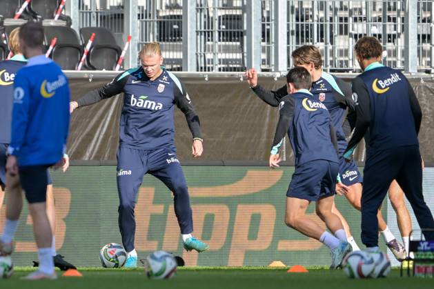 SOCCER - NL, AUT vs NOR LINZ,AUSTRIA,12.OCT.24 - SOCCER - UEFA Nations League, group stage, OEFB international match, Länderspiel, Nationalmannschaft Austria vs Norway, preview, training Team NOR. Image shows Erling Braut Haaland (NOR). GEPAxpictures xDanielaxMoser