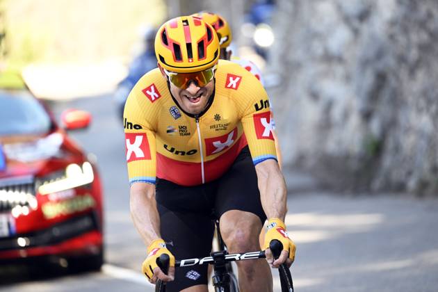 Paris - Nice 2023 - stage 8 NICE, FRANCE - MARCH 12 : Kristoff Alexander (NOR) of Uno-X Pro Cycling Team during stage 8 and final stage of the 81th edition of the Paris - Nice cycling race, a stage of 117,5km with start and finish in Nice on March 12, 2023 in Nice, France, 12 03 2023 ( Motordriver Kenny Verfaillie - Nice France  Copyright: xNicoxVereeckenx 11021759-050