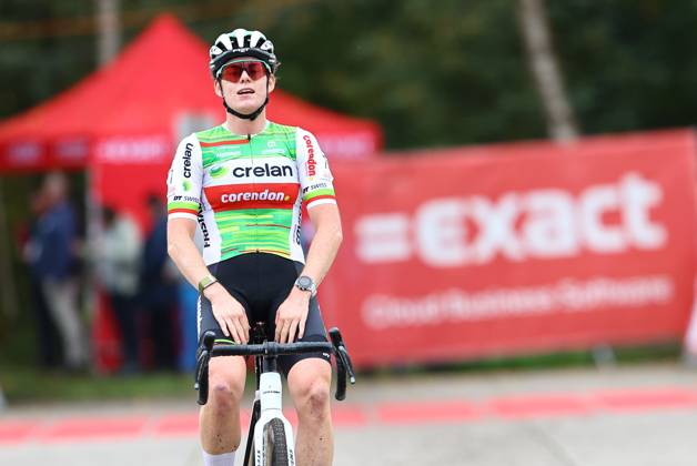Belgian Marion Norbert Riberolle and pictured in action during the women s elite race of the Exact Cross Essen, stage 2 (out of 6) in the Exact Cross cyclocross competition, , in Essen. KRISTOFxVANxACCOM  x102966793x