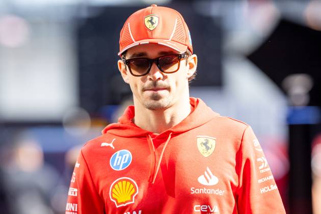 AUSTIN, TX - OCTOBER 19: Charles Leclerc (16) of Morocco and team Scuderia Ferrari enters the paddock before the Sprint Race at the Formula 1 Pirelli United States Grand Prix on October 19, 2024 at the Circuit of The Americas in Austin, TX. (Photo by Bob Kupbens Icon Sportswire) AUTO: OCT 19 F1 Pirelli United States Grand Prix EDITORIAL USE ONLY Icon2410190671
