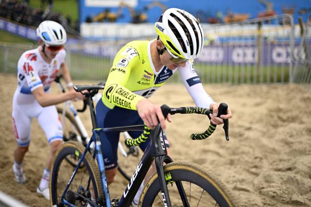 2024 Superprestige Cyclocross Ruddervoorde RUDDERVOORDE, BELGIUM - OCTOBER 20 : Kuypers Gerben (BEL) of Charles Liegeois Roastery Cx in action during the 1st leg of the men elite 2024 - 2025 Telenet Superprestige cyclocross race of Ruddervoorde on October 20, 2024 in Ruddervoorde, Belgium, 20 10 2024 Ruddervoorde Belgium  Copyright: xNicoxVereeckenx