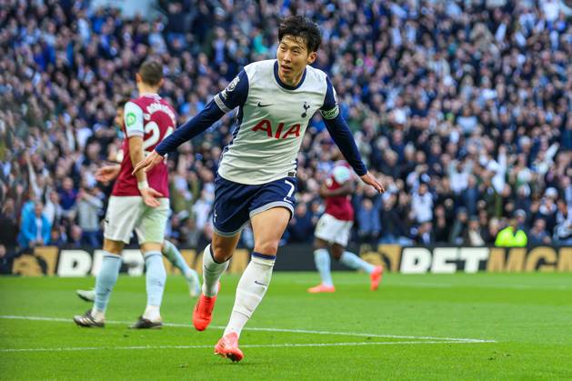Tottenham Hotspur FC v West Ham United FC Heung-Min Son of Tottenham Hotspur scores a GOAL 4-1 and celebrates during the Tottenham Hotspur FC v West Ham United FC English Premier League match at the Tottenham Hotspur Stadium, London, England, United Kingdom on 19 October 2024 Editorial use only. All images are copyright Every Second Media Limited. No images may be reproduced without prior permission. All rights reserved. Premier League and Football League images are subject to licensing agreements with Football DataCo Limited. see https: www.football-dataco.com Copyright: xIMAGO EveryxSecondxMediax ESM-1174-0062