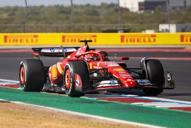 AUSTIN, TX - OCTOBER 20: Charles Leclerc (16) of Morocco and team Scuderia Ferrari during the Formula 1 Pirelli United States Grand Prix on October 20, 2024 at the Circuit of The Americas in Austin, TX. (Photo by Bob Kupbens Icon Sportswire)(Photo by Bob Kupbens Icon Sportswire) AUTO: OCT 20 F1 Pirelli United States Grand Prix EDITORIAL USE ONLY Icon2410201851