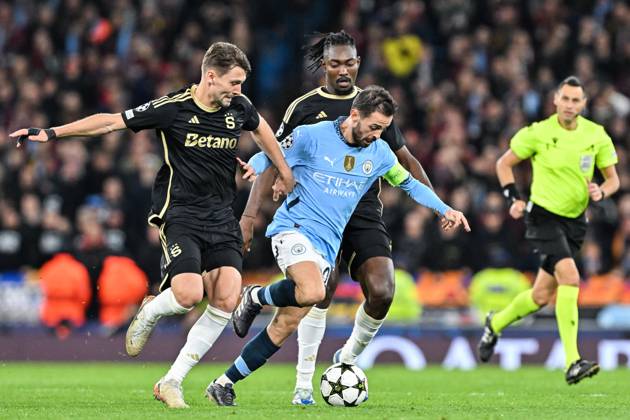 UEFA Champions League, League Stage Manchester City v Sparta Prague Bernardo Silva of Manchester City in action during the UEFA Champions League, League Stage Manchester City v Sparta Prague at Etihad Stadium, Manchester, United Kingdom, 23rd October 2024 (Photo by Cody Froggatt News Images) Manchester Etihad Stadium Manchester United, ManU Kingdom Copyright: xCodyxFroggatt NewsxImagesx