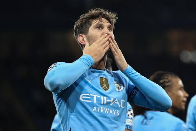 UEFA Champions League, League Stage Manchester City v Sparta Prague John Stones of Manchester City celebrates his goal to make it 3-0 during the UEFA Champions League, League Stage Manchester City v Sparta Prague at Etihad Stadium, Manchester, United Kingdom, 23rd October 2024 (Photo by Mark Cosgrove News Images) Manchester Etihad Stadium Manchester United, ManU Kingdom Copyright: xMarkxCosgrove NewsxImagesx