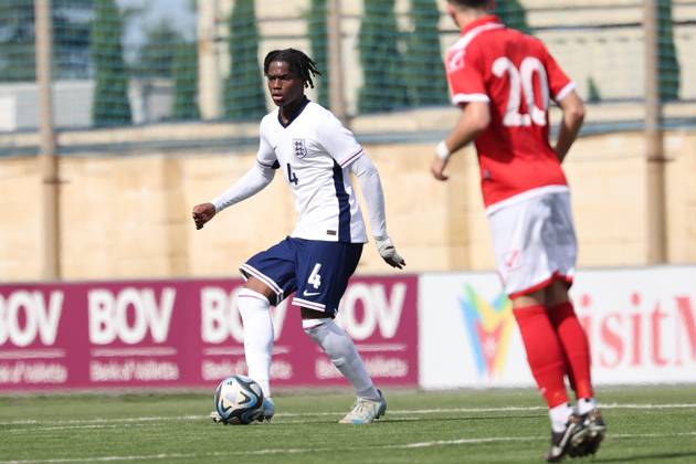 TA™ QALI, MALTA - OCTOBER 24: Chinazaekpere Nwosu of England is in action during the UEFA European Under-17 Championship 2025 Group 1 qualifying soccer match between England and Malta at the Centenary Stadium, Ta™ Qali, Malta on October 24, 2024. England v Malta - Under-17 Championship UEFA Qualifying 2025 UEFA_U17_QLFY_25
