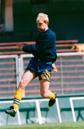 Klas Ingesson, soccer player Sweden national team, Nationalteam training action 1994 04 28 c KJELLERAS PETER Aftonbladet IBL Bildbyra EXPRESSEN OUT AFTONBLADET 4586 Sverige fotboll x2512x Copyright: xPeterxKjelleras Aftonbladet TTx xx