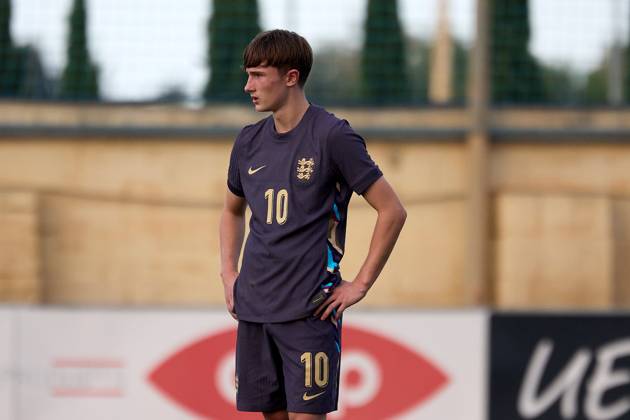 TA™ QALI, MALTA - OCTOBER 30: Finlay Gorman of England prepares to take a penalty kick during the UEFA European Under-17 Championship 2025 Group 1 qualifying soccer match between Sweden and England at the Centenary Stadium, Ta™ Qali, Malta on October 30, 2024. Sweden v England Under-17 Championship UEFA Qualifying 2025 UEFA_U17_QLFY_25
