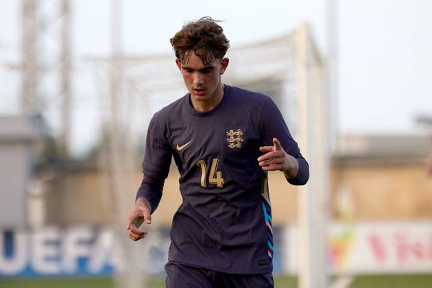 TA™ QALI, MALTA - OCTOBER 30: Max Dowman of England gestures after scoring the 1-4 goal for his team during the UEFA European Under-17 Championship 2025 Group 1 qualifying soccer match between Sweden and England at the Centenary Stadium, Ta™ Qali, Malta on October 30, 2024. Sweden v England Under-17 Championship UEFA Qualifying 2025 UEFA_U17_QLFY_25