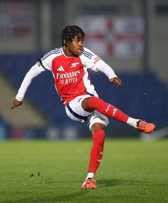 - Chelsea U21, U 21 v Arsenal U21, Premier League 2, Kingsmeadow Stadium, London, UK - 1st November 2024. Josh Nichols of Arsenal U21. - Chelsea U21 v Arsenal U21, Premier League 2, Kingsmeadow Stadium, London, UK - 1st November 2024. By Daniel Weir Crystal Pix. London Kingsmeadow Stadium UK Copyright: xDanielxWeirx xCrystalxPixx CP_Chelsea_U21_Arsenal_U21_114
