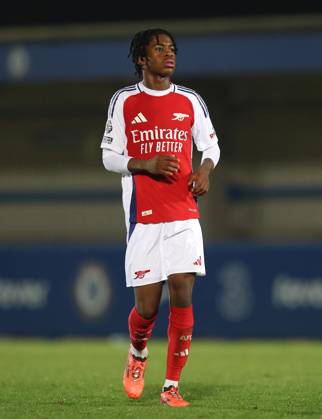 - Chelsea U21, U 21 v Arsenal U21, Premier League 2, Kingsmeadow Stadium, London, UK - 1st November 2024. Josh Nichols of Arsenal U21. - Chelsea U21 v Arsenal U21, Premier League 2, Kingsmeadow Stadium, London, UK - 1st November 2024. By Daniel Weir Crystal Pix. London Kingsmeadow Stadium UK Copyright: xDanielxWeirx xCrystalxPixx CP_Chelsea_U21_Arsenal_U21_118