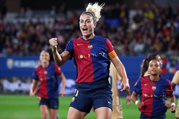 FC Barcelona, Barca v Eibar - Liga F Alexia Putellas celebrates a goal during the match between FC Barcelona Women and SD Eibar Women, corresponding to week 8 of the Liga F, at the Johan Cruyff Stadium in Barcelona, Spain, on November 2, 2024. Barcelona Spain  Copyright: xUrbanandsportx originalFilename:urbanandsport-fcbarcel241102_npgUF.jpg