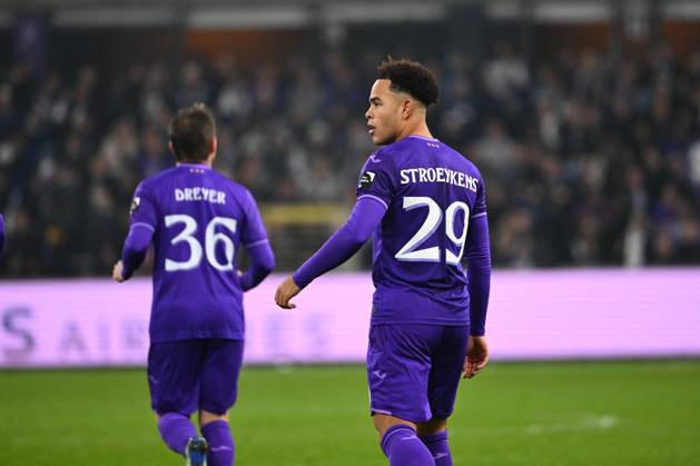 RSC Anderlecht v KV Kortrijk - Jupiler Pro League ANDERLECHT, BELGIUM - NOVEMBER 03 : Stroeykens Mario midfielder of RSC Anderlecht during the Jupiler Pro League match between RSC Anderlecht and KV Kortrijk on November 3, 2024 in Anderlecht, Belgium, 03 11 2024 Anderlecht Belgium  Copyright: xVincentxKalutx