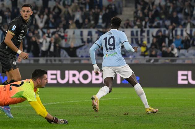 CALCIO - Serie A - SS Lazio vs Cagliari Calcio Lazioâ??s Boulaye Dia celebrates after scoring the goal 1-0 during the Italian Football Championship League A 2024 2025 match between SS Lazio vs Cagliari Calcio at the Olimpic Stadium in Rome on 04 November 2024. Rome Italy Copyright: xIPAxSport ABACAx