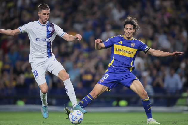Edinson Cavani and Federico Rasmussen Boca Juniors vs Godoy Cruz Date 21 Copa Liga Profesional Futbol Argentina Primera Division 6 11 2024 Copyright: xxx
