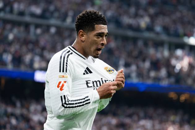 Real Madrid CF vs CA Osasuna - LaLiga EA Sports MADRID, SPAIN, NOVEMBER 9: Jude Bellingham of Real Madrid CF celebrating after scoring his goal during the LaLiga EA Sports match between Real Madrid CF and CA Osasuna at Estadio Santiago Bernabeu on November 9, 2024 in Madrid, Spain. Madrid Estadio Santiago Bernabeu Madrid Spain Copyright: xAlexxPerezx RealMadridCAOsasuna-9NOV120