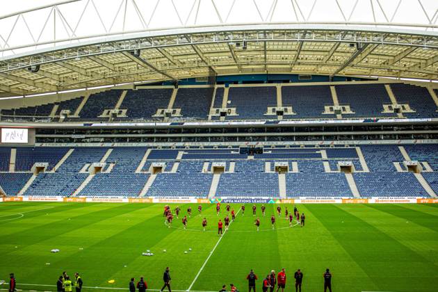 14.11.2024 PORTO, ESTADIO DO DRAGAO, PILKA NOZNA (FOOTBALL), LIGA NARODOW UEFA 2024 ( UEFA NATIONAL LEAGUE 2024), MECZ PORTUGALIA - POLSKA ( PORTUGAL - POLAND ) KONFERENCJA I TRENING REPREZANTACJI PRZED MECZEM NZ trening Reprezentacji Polski estadio do dragao FOTO LUKASZ SKWIOT CYFRASPORT NEWSPIX.PL --- Newspix.pl 20241114CSLS022